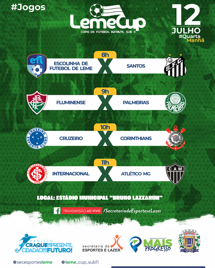 Leme sediará jogos da Copa São Paulo de Futebol Junior - Prefeitura  Municipal de Leme
