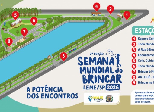 Leme realizará a 2ª edição da Semana Mundial do Brincar com ampla programação gratuita no Lago Municipal e escolas