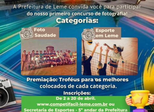 Leme abre inscrições para o 1º Concurso de Fotografia “Leme em Movimento”