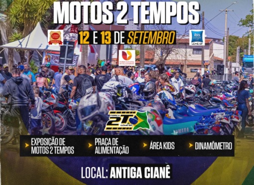 Leme recebe o 5º Encontro de Motos 2 Tempos nos dias 12 e 13 de setembro