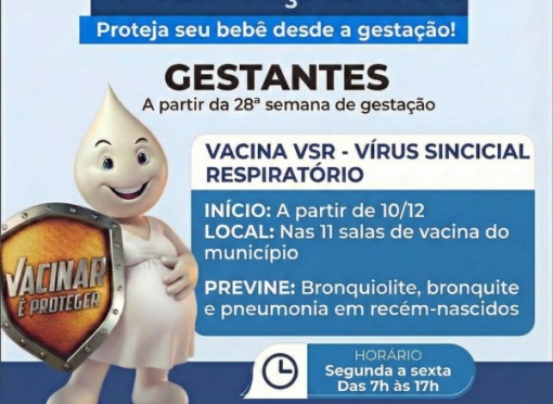 Prefeitura de Leme inicia vacinação para proteger gestantes e bebês do Vírus Sincicial Respiratório (VSR)