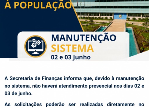 COMUNICADO À POPULAÇÃO