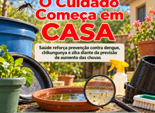 Saúde reforça prevenção contra dengue, chikungunya e zika diante da previsão de aumento das chuvas