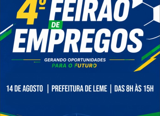 Mais de 40 empresas já confirmaram participação no 4º Feirão de Empregos de Leme