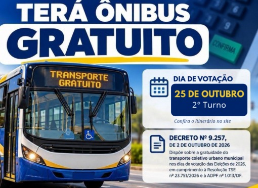 Eleitores poderão utilizar gratuitamente o transporte público no dia da votação do 2º turno das eleições