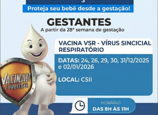 Prefeitura de Leme inicia vacinação para proteger gestantes e bebês do Vírus Sincicial Respiratório (VSR)
