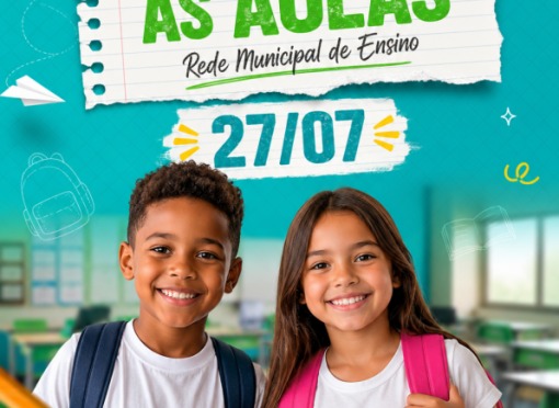 Rede Municipal de Ensino retoma as aulas na próxima segunda-feira, dia 27