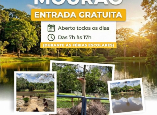 Parque Ecológico Mourão com horário diferenciado durante as férias escolares