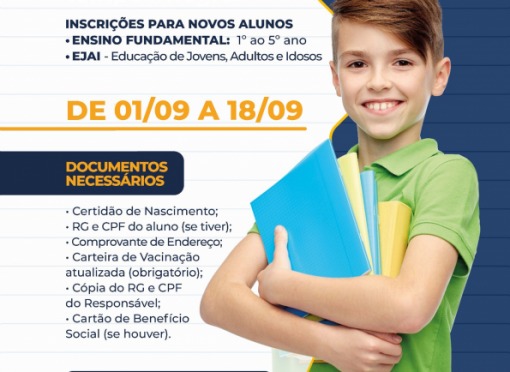 Secretaria de Educação informa sobre as Matrículas 2027 - Ensino Fundamental