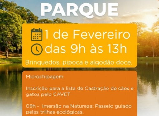 Parque Ecológico Mourão reabre e continua com horário diferenciado durante as férias escolares