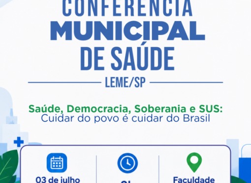 Secretaria de Saúde realiza Conferência Municipal de Saúde no dia 3 de julho