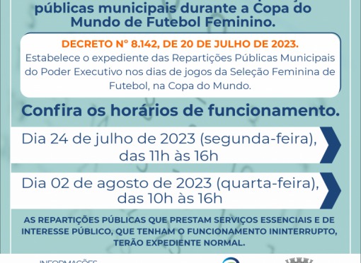 Confira os horários de atendimento dos serviços municipais nesta