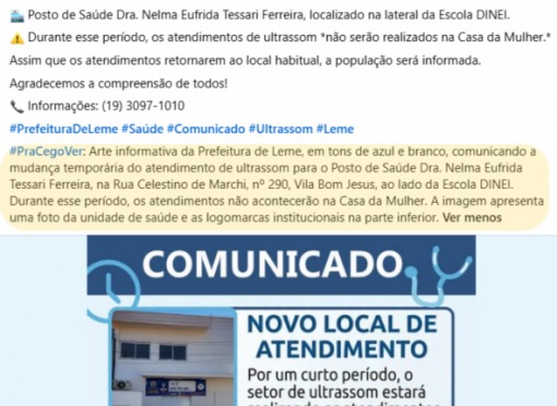 Acessibilidade digital: Prefeitura de Leme explica o uso do “Para cego ver”