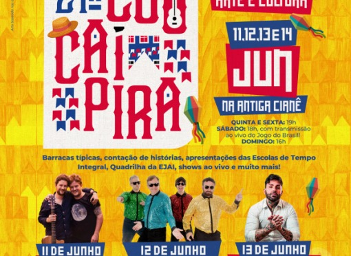 21ª EduCaipira com o tema “Arraiá com Arte e Cultura”