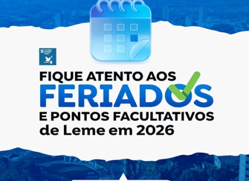 Feriados e pontos facultativos municipais em 2026  