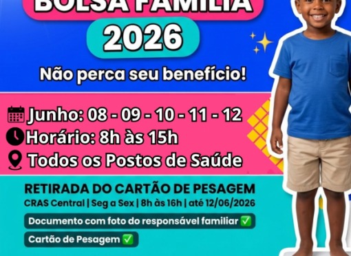 Beneficiários do Bolsa Família devem retirar o cartão de pesagem e manter dados atualizados