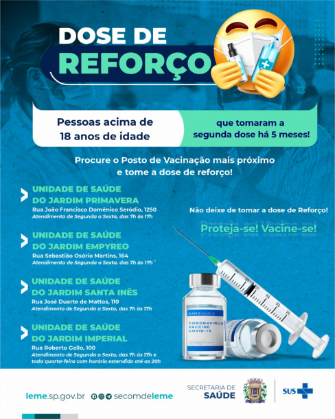 Antecipação - 3ª dose da Vacina contra a Covid-19 Antecipação - 3ª dose da Vacina contra a Covid-19
