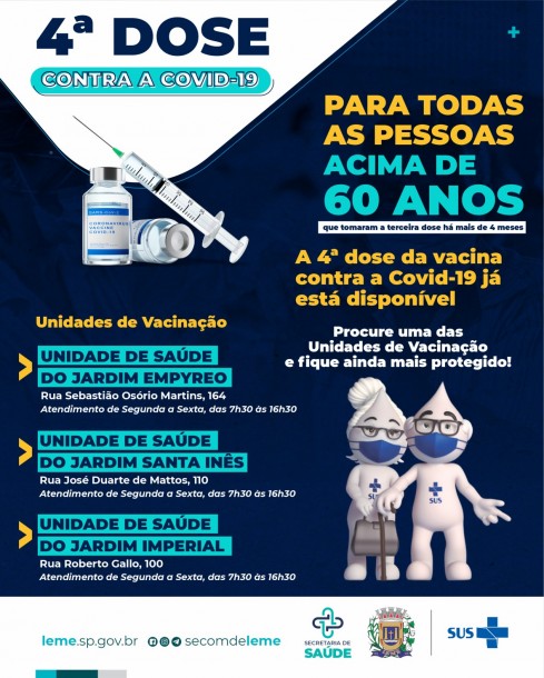4ª DOSE 60+ 4ª DOSE 60+