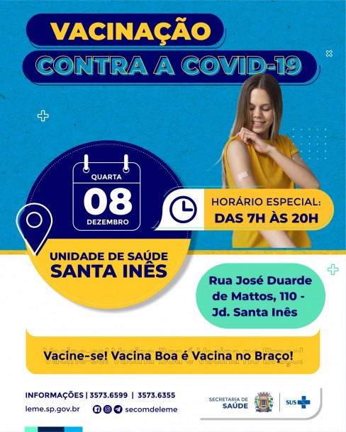 VACINAÇÃO HORÁRIO ESPECIAL 08/12/2021 VACINAÇÃO HORÁRIO ESPECIAL 08/12/2021