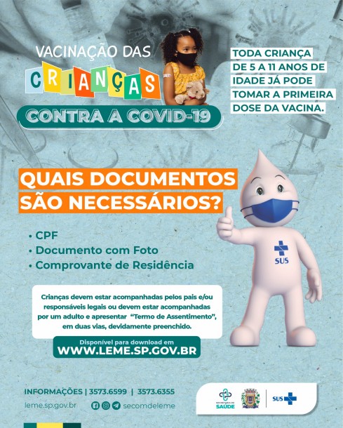VACINAÇÃO DAS CRIANÇAS - DOCUMENTOS NESCESSÁRIOS VACINAÇÃO DAS CRIANÇAS - DOCUMENTOS NESCESSÁRIOS