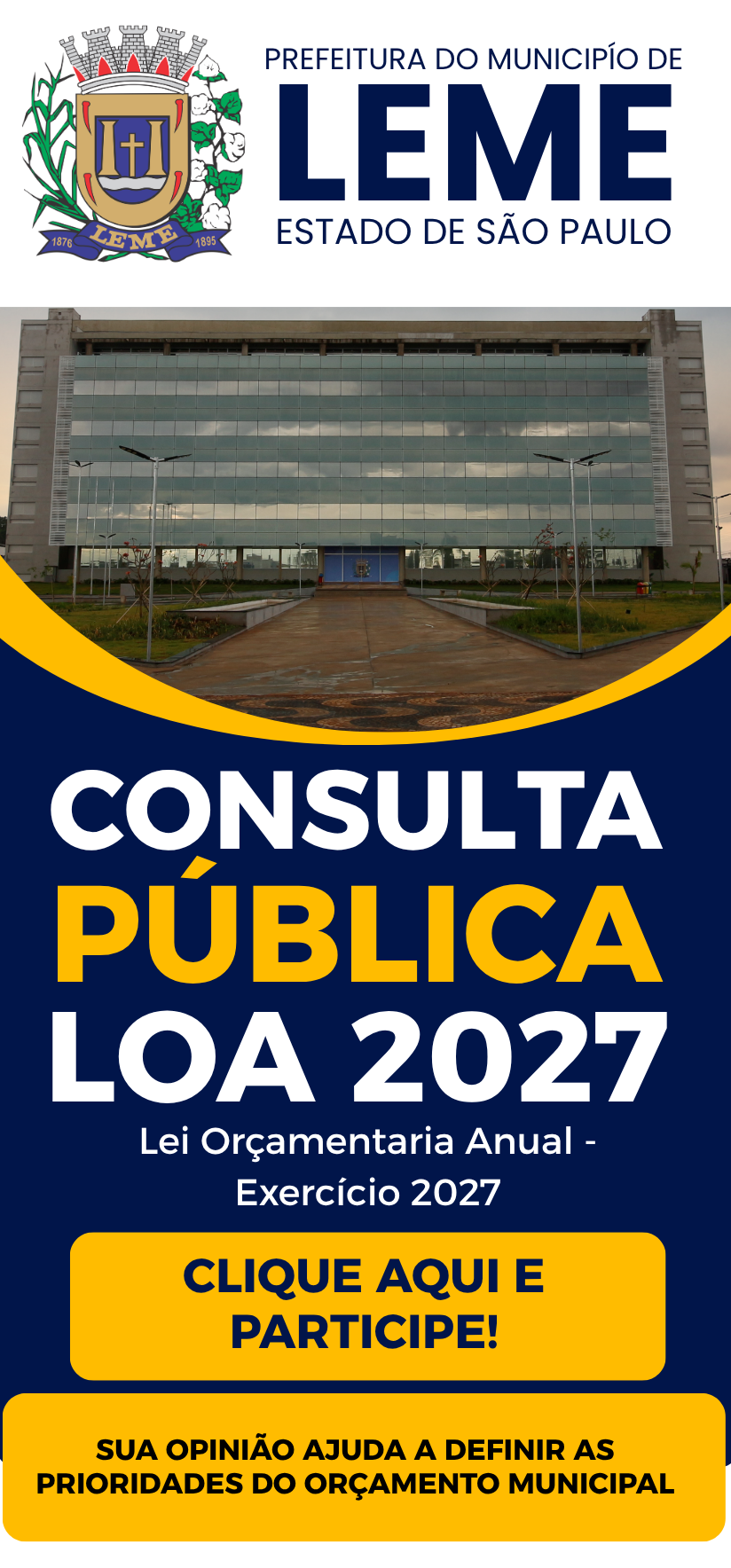 Consulta Pública LOA 2027 - clique aqui e participe